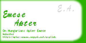 emese apter business card